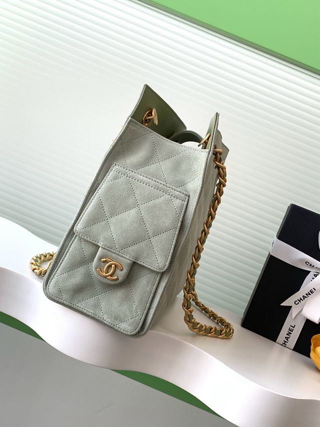 CC original suede shopping tote bag AS5303 green