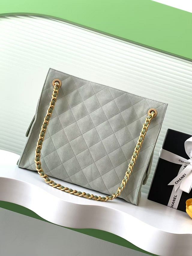 CC original suede shopping tote bag AS5303 green