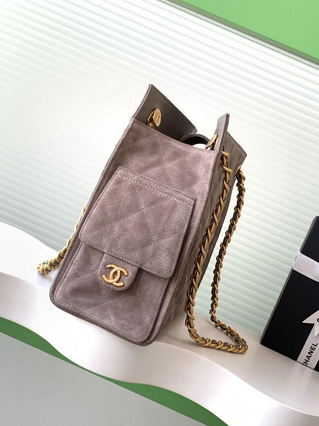 CC original suede shopping tote bag AS5303 grey