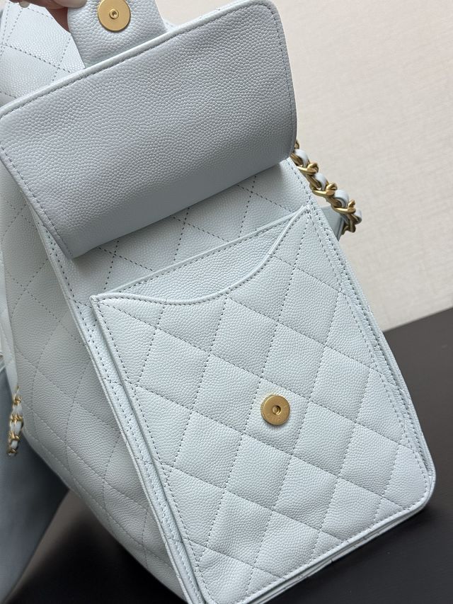 CC original grained calfskin 25 medium handbag AS5311 light blue
