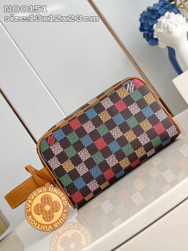 Louis vuitton original damier ebene locker dopp kit N00151