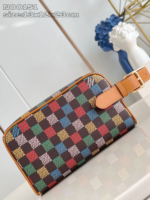 Louis vuitton original damier ebene locker dopp kit N00151