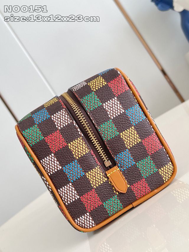 Louis vuitton original damier ebene locker dopp kit N00151
