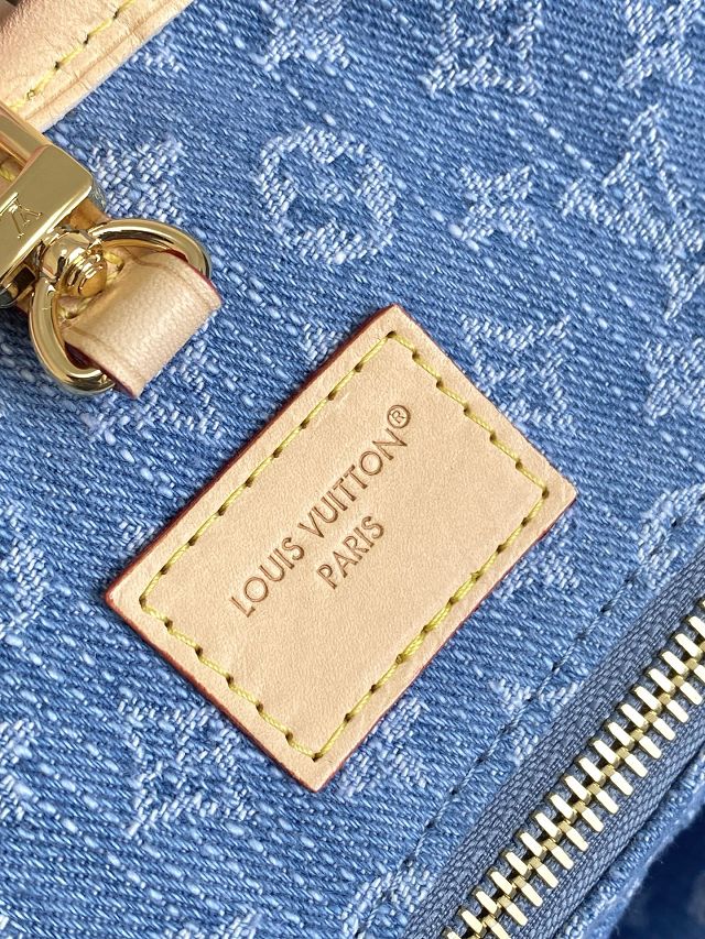 Louis vuitton original denim neverfull mm M13192 blue