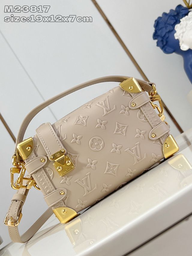 Louis vuitton original calfskin side trunk pm M14571 biscuit