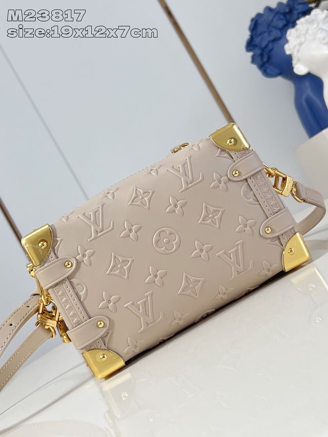 Louis vuitton original calfskin side trunk pm M14571 biscuit