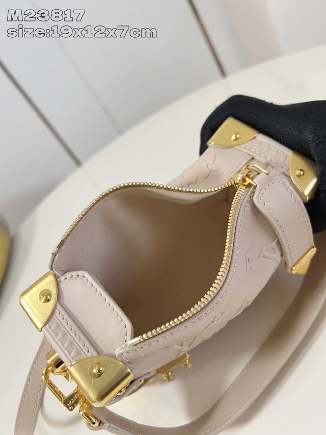 Louis vuitton original calfskin side trunk pm M14571 biscuit