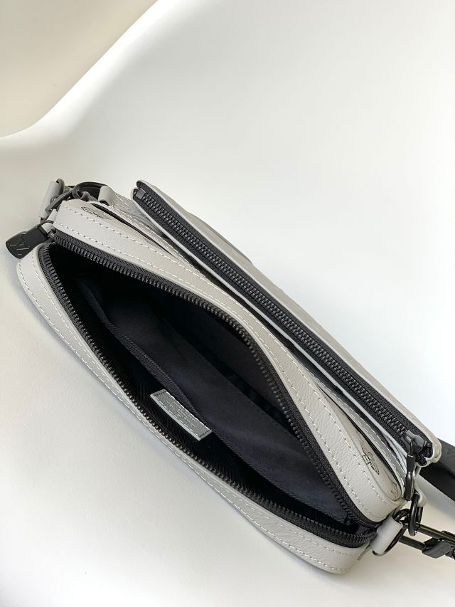 Louis vuitton original calfskin trio messenger bag M46603 grey