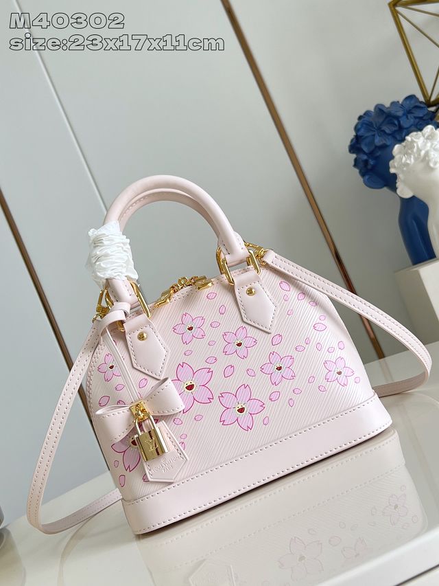 Louis vuitton original epi leather alma BB M13104 light pink