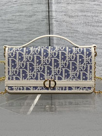 Dior original canvas 30 montaigne cigale pouch S4302 blue