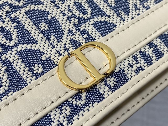 Dior original canvas 30 montaigne cigale pouch S4302 blue