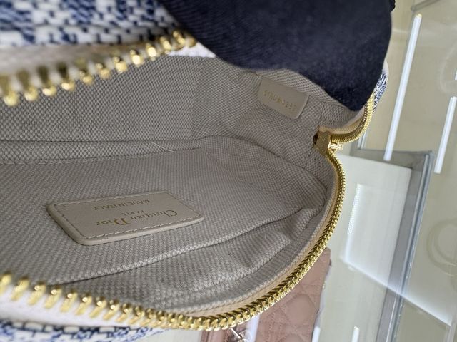 Dior original canvas mini D-vibe bowling bag S2388 blue