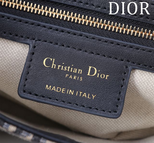 Dior original canvas&calfskin small streetchic bag M3913 blue