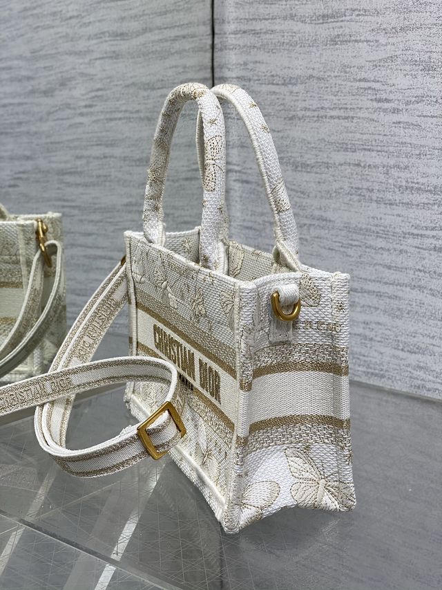 Dior original cotton mini book tote S5573 white