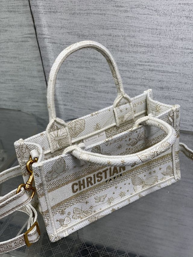 Dior original cotton mini book tote S5573 white