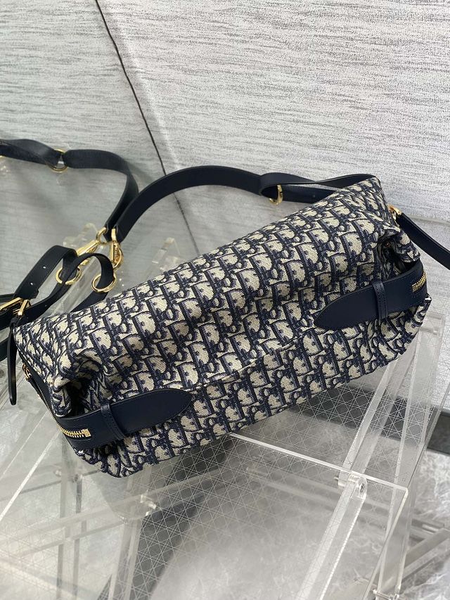 Dior original cotton medium D-Journey bag M2417 dark blue