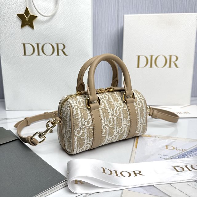 Dior original fabric groove 17 nano bag S4000 natural