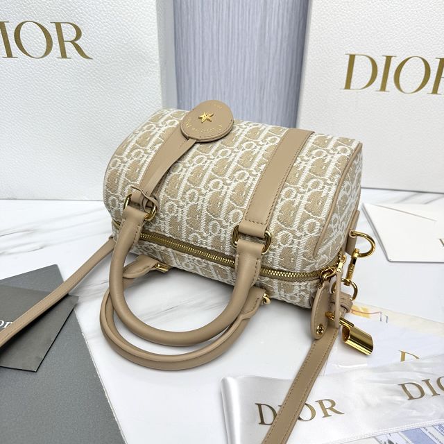 Dior original fabric groove 20 small bag M1364 natural