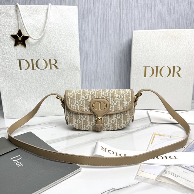 Dior original fabric mini bobby east-west bag S5713 natural