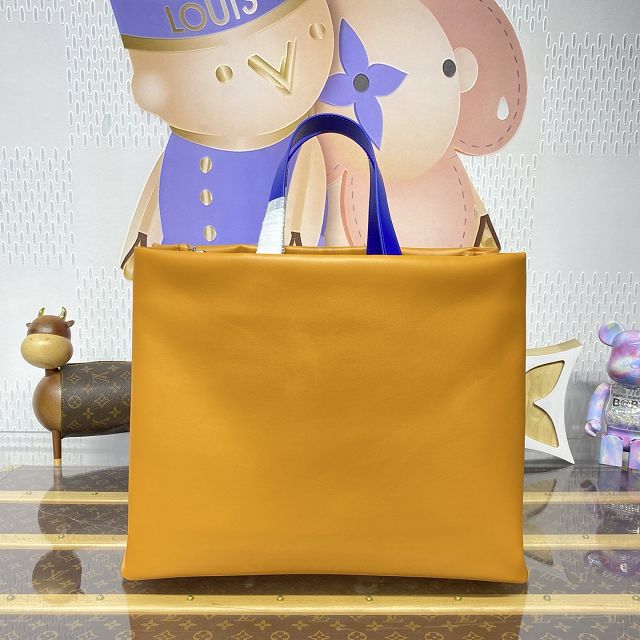 Louis vuitton origianl calfskin shopper bag m24457 yellow