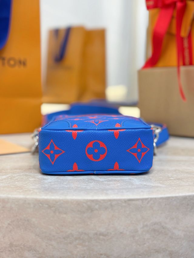 Louis vuitton original monogram canvas danube cross-body bag M14685 blue