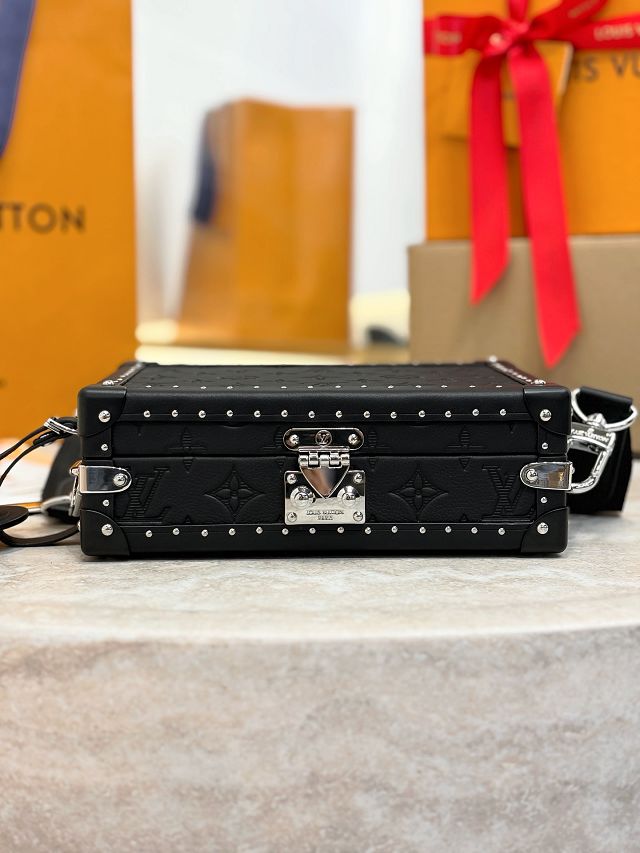 Louis vuitton original calfskin clutch box M12876 black