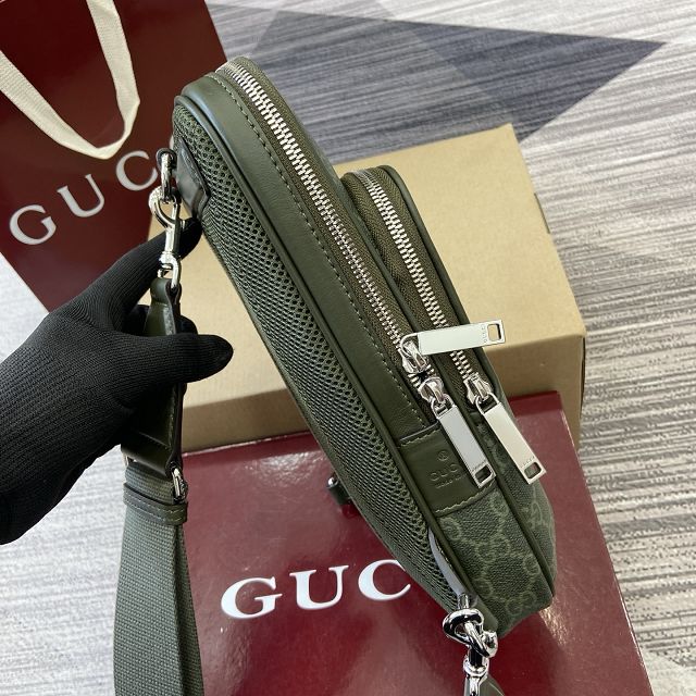 GG original fabric monogram small slingbag 822073 green