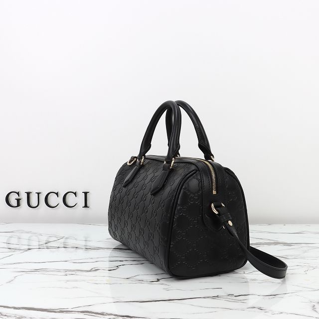 GG original calfskin emblem medium boston bag 848886 black