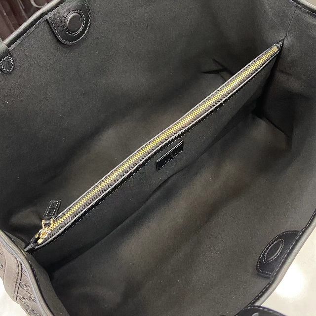 GG original calfskin emblem medium tote bag 815213 black
