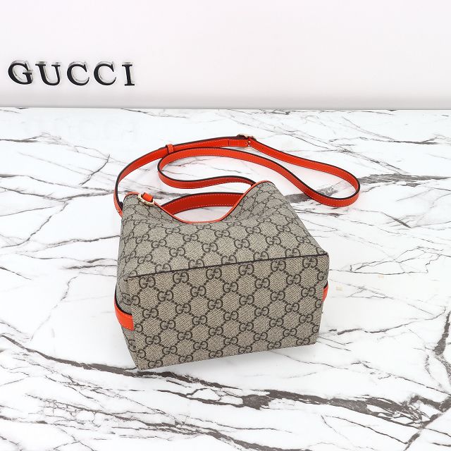 GG original fabric emblem mini bucket bag 815118 orange