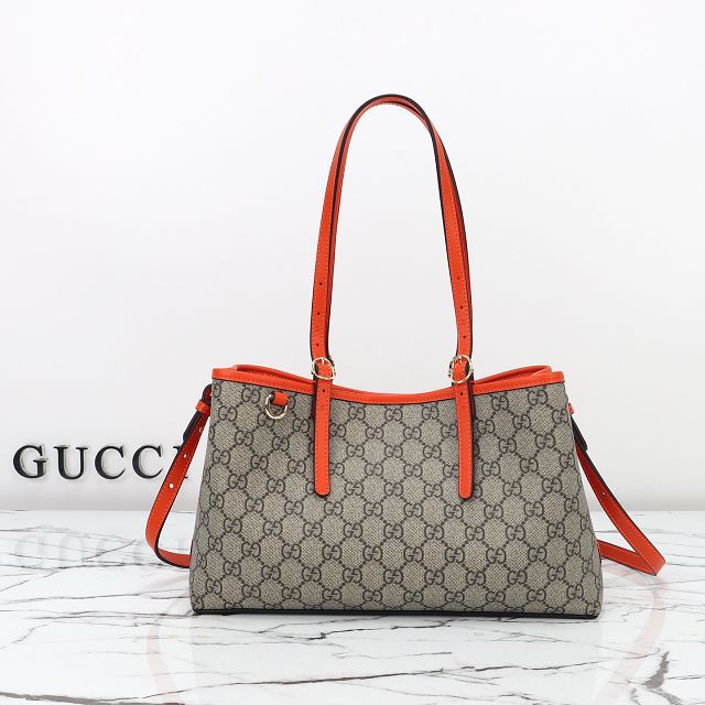 GG original fabric emblem small tote bag 815214 orange