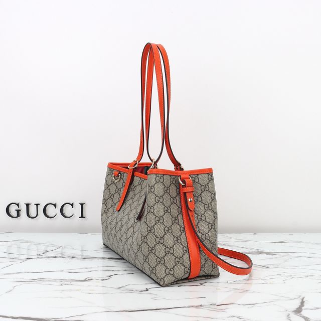 GG original fabric emblem small tote bag 815214 orange