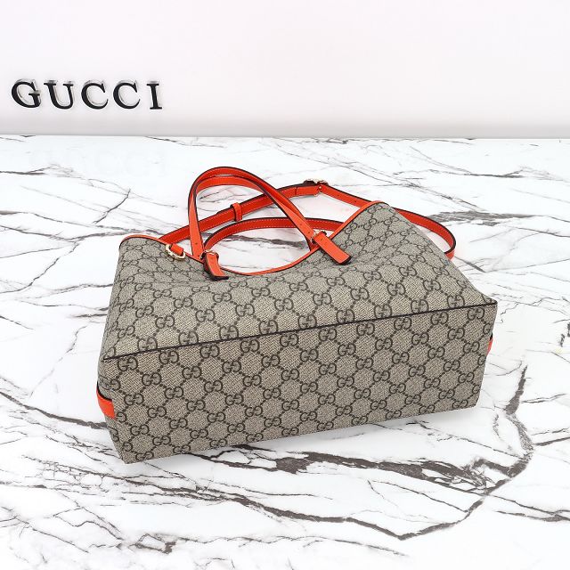 GG original fabric emblem small tote bag 815214 orange