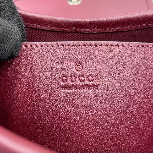 GG original calfskin emblem small shoulder bag 847448 bordeaux