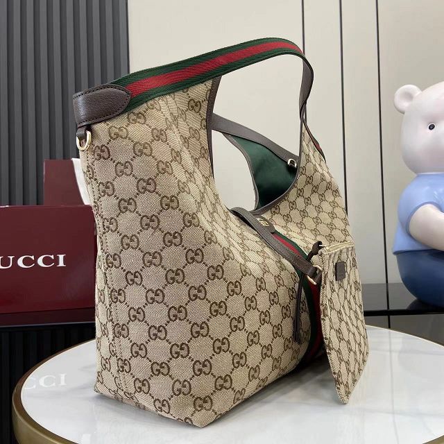 GG original canvas giglio large tote bag 853971 brown