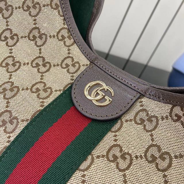 GG original canvas giglio large tote bag 853971 brown