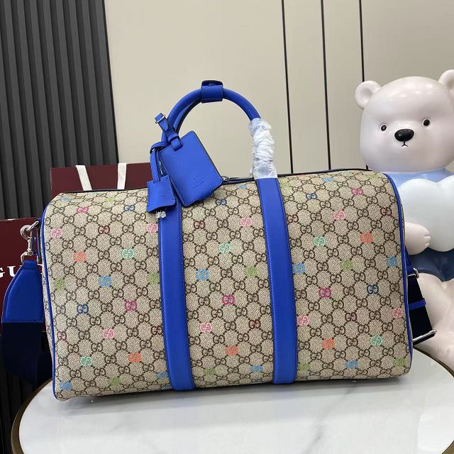 GG original canvas medium medium duffle bag 792074 blue