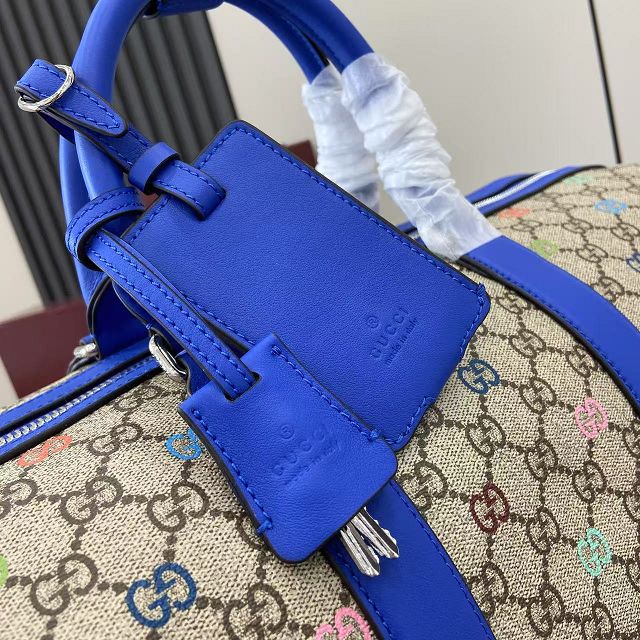 GG original canvas medium medium duffle bag 792074 blue