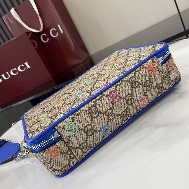 GG original canvas small shoulder bag 792456 blue