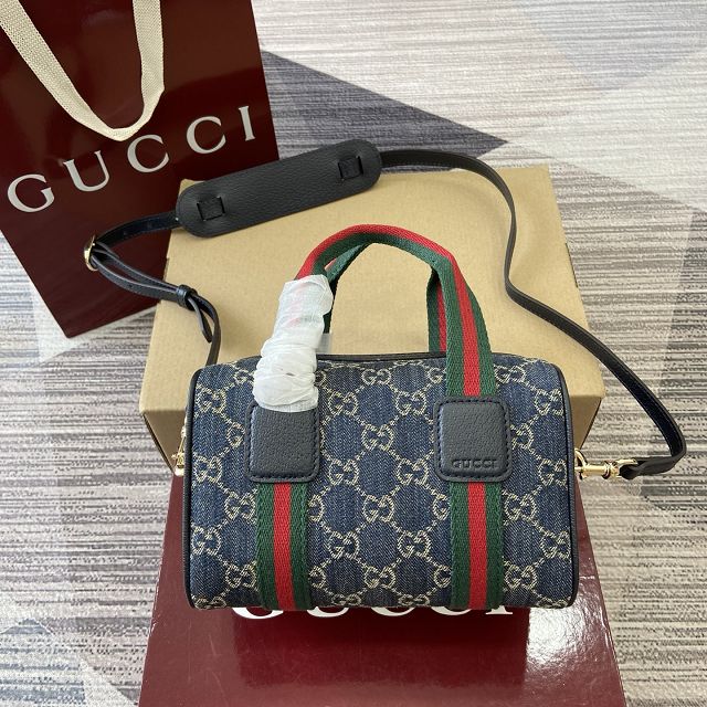 GG original denim mini handbag 859975 dark blue
