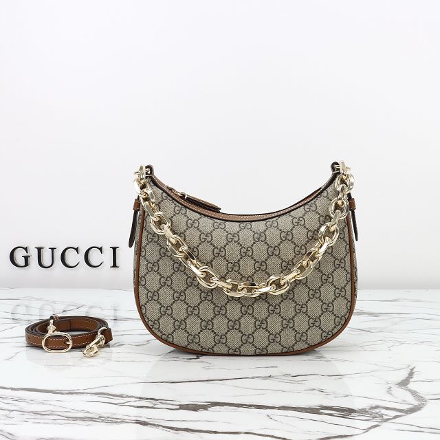 GG original fabric emblem small shoulder bag 815409 brown