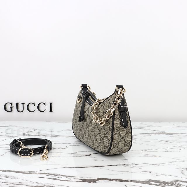 GG original fabric emblem small shoulder bag 847447 black