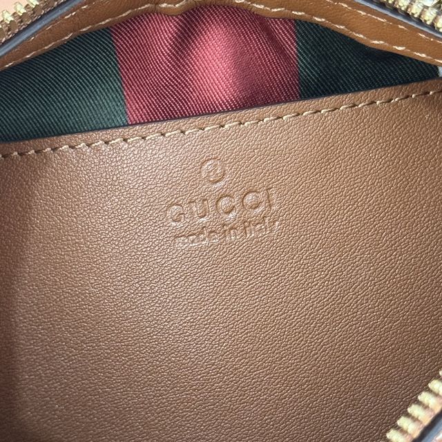 GG original fabric emblem small shoulder bag 847447 brown