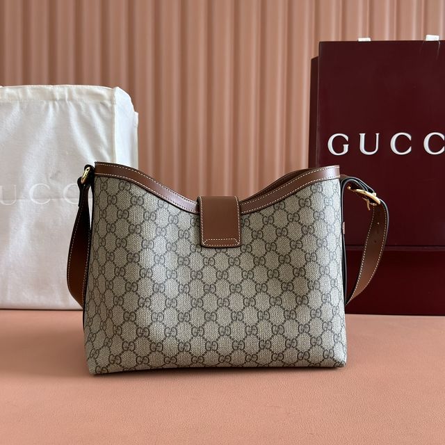 GG original fabric medium padlock shoulder bag 839021 brown