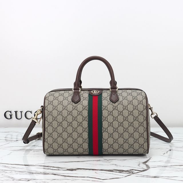 GG original fabric ophidia large boston bag 836824 brown