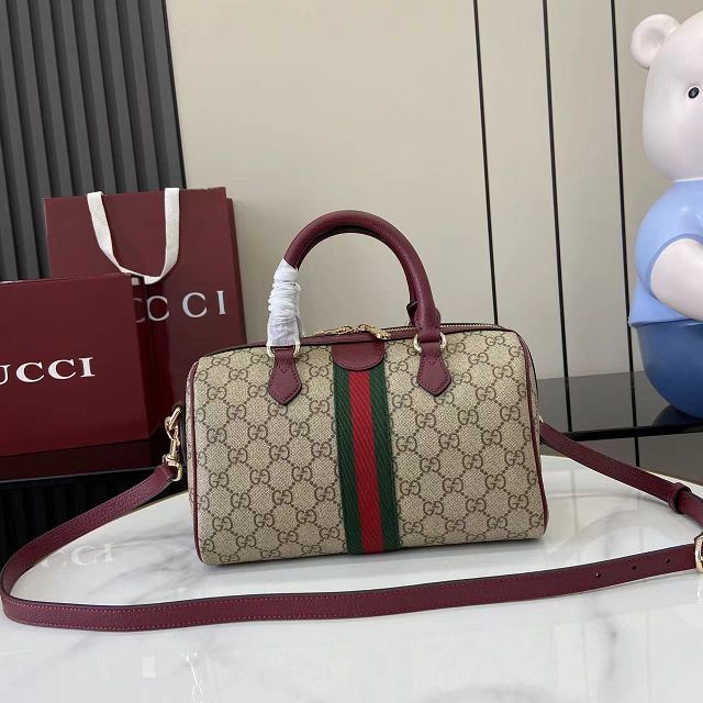 GG original fabric ophidia medium boston bag 836825 bordeaux