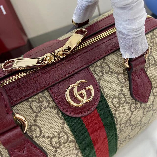 GG original fabric ophidia medium boston bag 836825 bordeaux