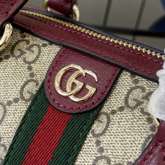 GG original fabric ophidia mini boston bag 838478 bordeaux