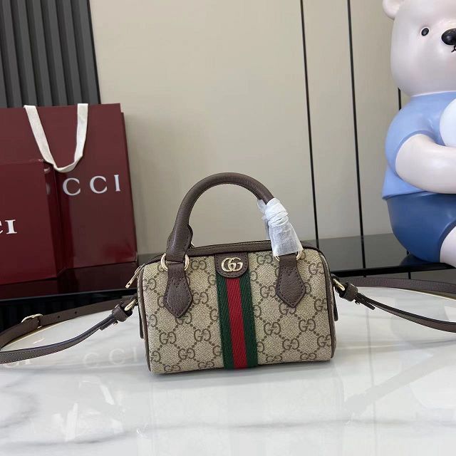 GG original fabric ophidia mini boston bag 838478 brown