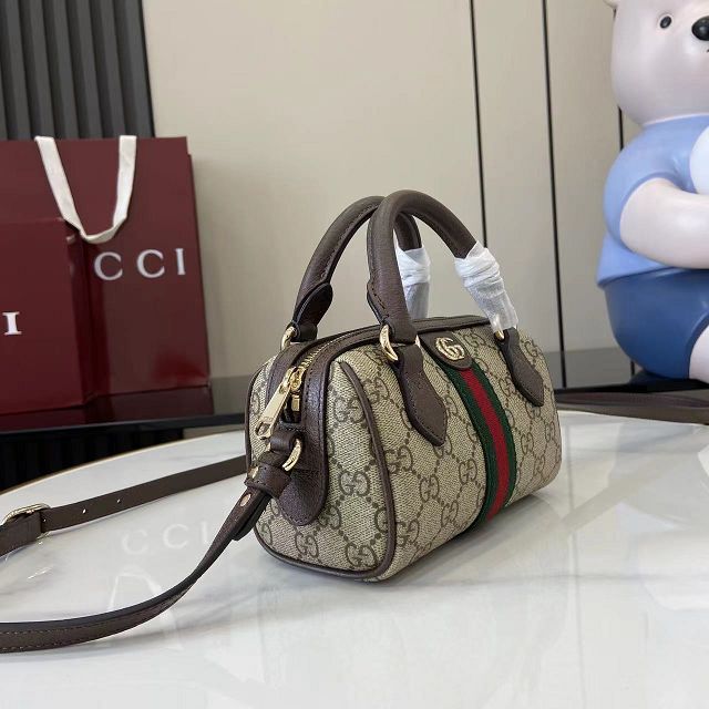 GG original fabric ophidia mini boston bag 838478 brown